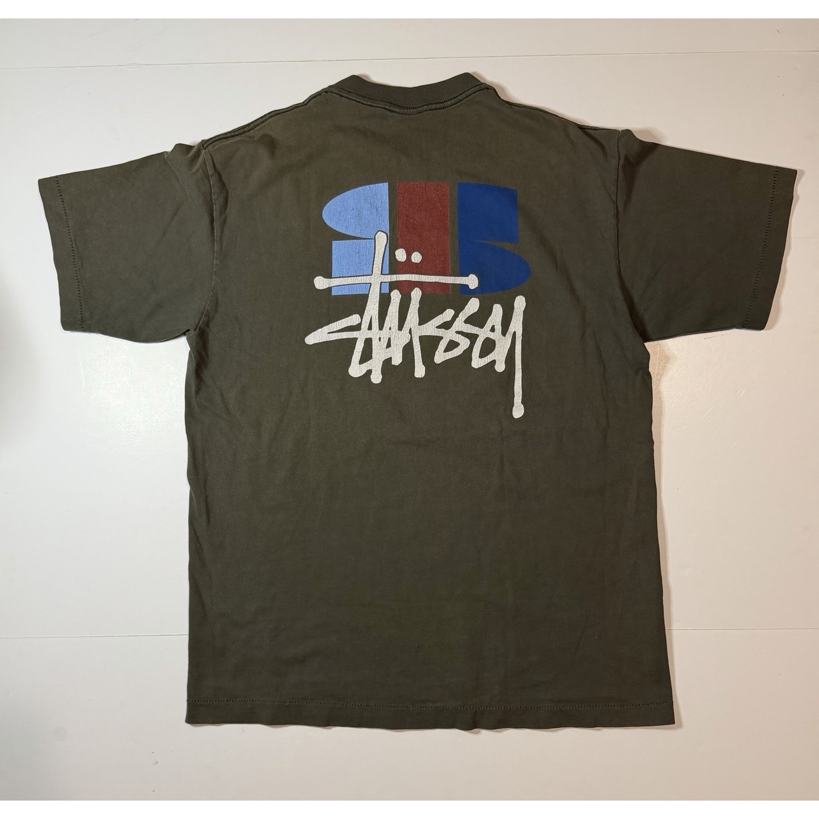 Vintage 90s Stussy Tshirt Men's Medium Single Stitch Usa Rare